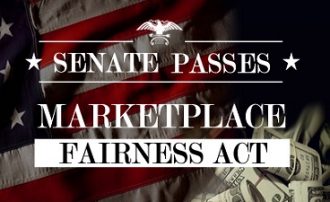 Image of the words "senate passes marketplace fairness act"