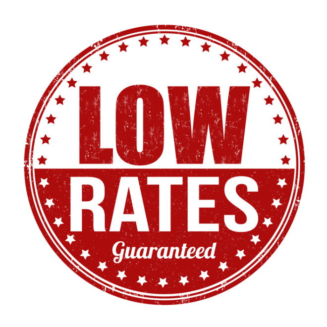 Image of a logo for guaranteed low rates for b2b credit card processing