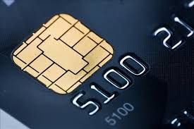 Image of the chip on a credit card